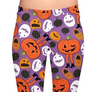 2 Left Feet Fun Jack-o'-Lantern Pumpkins Leggings